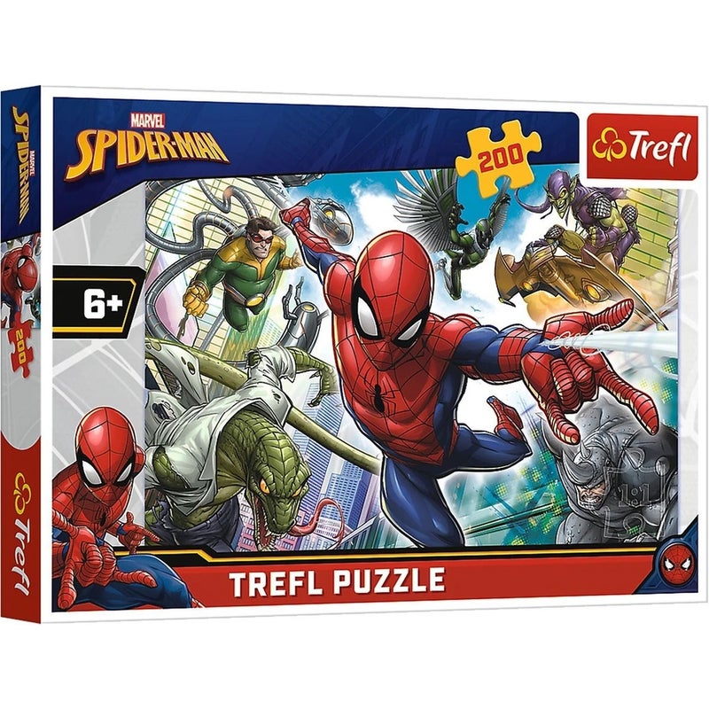 Trefl - Spider Man Born To Be A Suphero Puzzle 200 Pieces - 13235 - Image 1