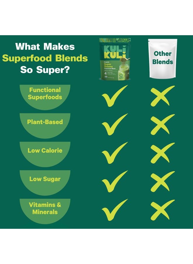 Kuli Kuli Green Power [6 oz] - Super Greens Powder - Nutrient Dense Moringa, Wheatgrass, Broccoli & Barley Grass Blend - 100% Plant Based Organic Superfood Posder Sourced from Remote Farms - Image 3