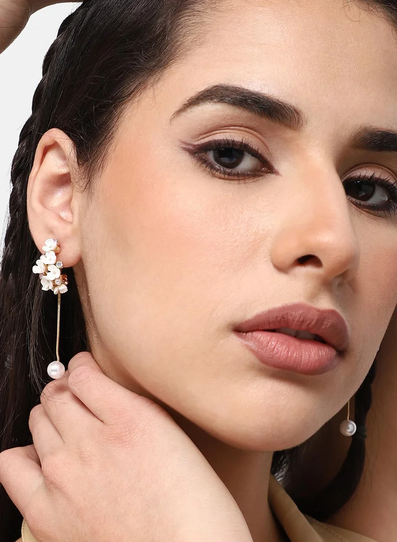 سوهي حلق من اللؤلؤ المطلي بالذهب