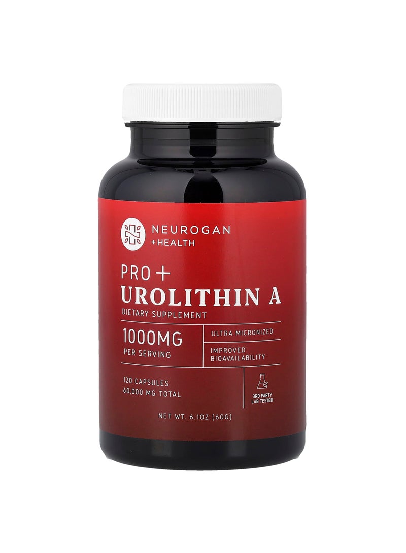 Neurogan Pro+ Urolithin A, 120 Capsules (500 mg per Capsule)