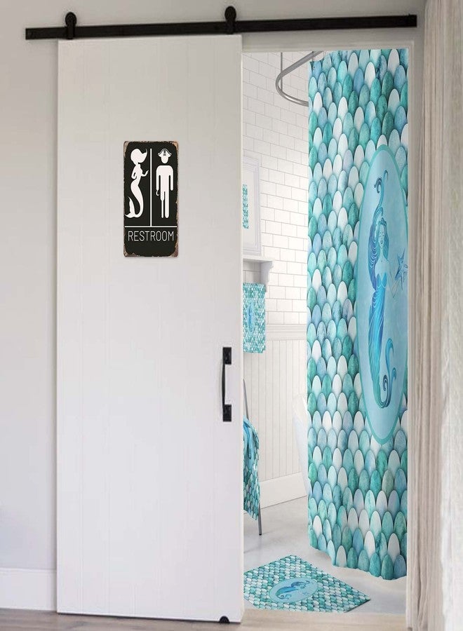 Bestylez Funny Mermaid Pirate Vintage Restroom Door Sign Bathroom Decor Use For Nautical,Mermaid,Pirate,Beach,Ship Themed Wall Decor 12" * 8" (515) - Image 4
