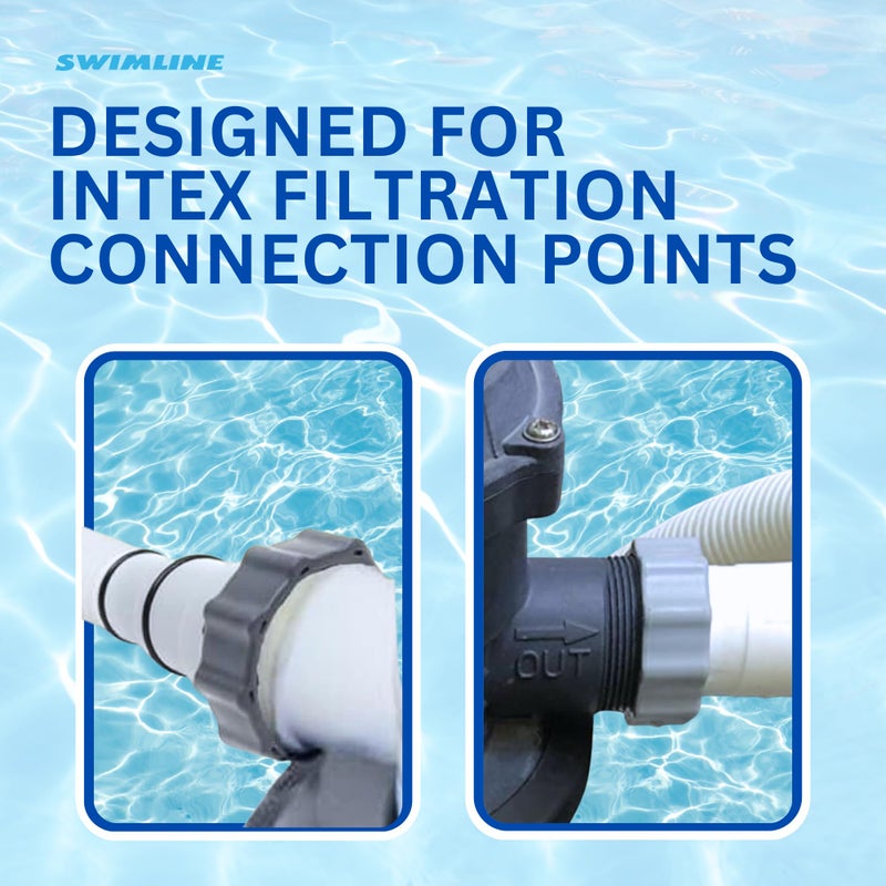 SWIMLINE HYDROTOOLS 1.5-Inch X 5-Foot Pool Pump Filter Connection Replacement Hose W/ Adjustable Cuff For Soft-Sided Above Ground Pools Compatible With Intex Bestway Pumps Sand & Saltwater Systems - Image 2