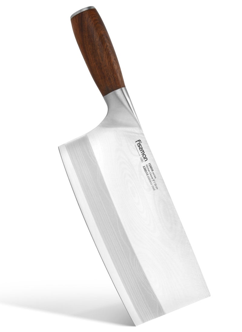Fissman - Kitchen Cleaver Knife 8'' with Steel Pommel, Meat Kitchen Cleaver Knife Damascus Fenrir Series - Image 1