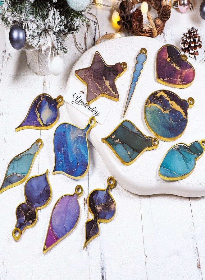 Wehous 2PCS Christmas Resin Molds, Christmas Pendant Keychain Silicone Mold, Christmas Ornament Molds for Epoxy Resin Casting, DIY Resin Accessories Jewelry Art Craft Home Xmas Decor Gift - Image 4