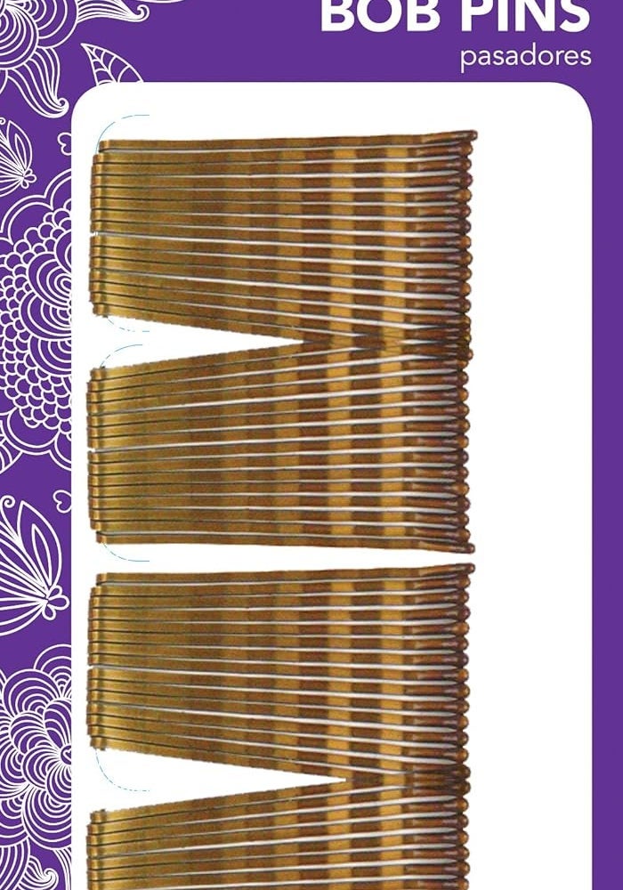 Diane Bronze Bobby Pins - 60 Count Hair Styling Accessories - Image 1