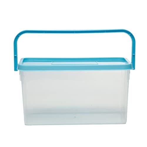 Gluman Polypropylene Pick N Carry Multipurpose Storage Box With Lid (3.3 Litre) | Dishwasher Safe | Freezer Safe | 100% Food Grade | Recyclable (Blue) - Image 1