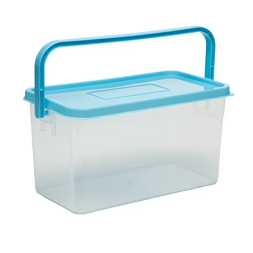 Gluman Polypropylene Pick N Carry Multipurpose Storage Box With Lid (3.3 Litre) | Dishwasher Safe | Freezer Safe | 100% Food Grade | Recyclable (Blue) - Image 2