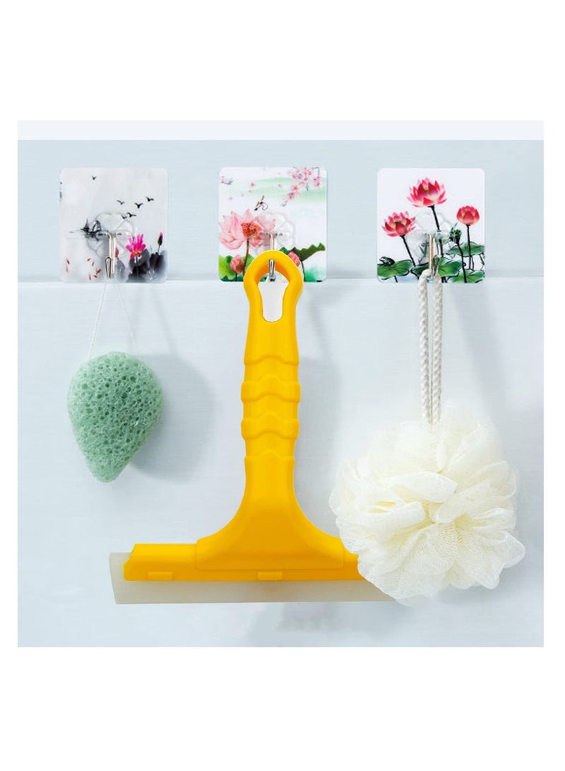 واي آند دي Silicone Blade Small Squeegee, Shower Glass Window Tint for Window, Bathroom Mirrors, Door and Car Windshield, 5.5x5.5inch, Yellow - Image 5