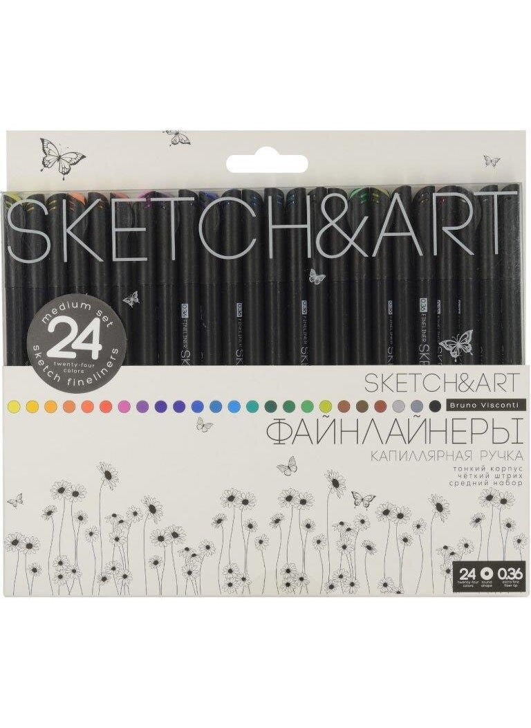 Bruno Visconti - "sketch&art" 0,36MM Fine Tip Pencil 24 Colors - Image 1