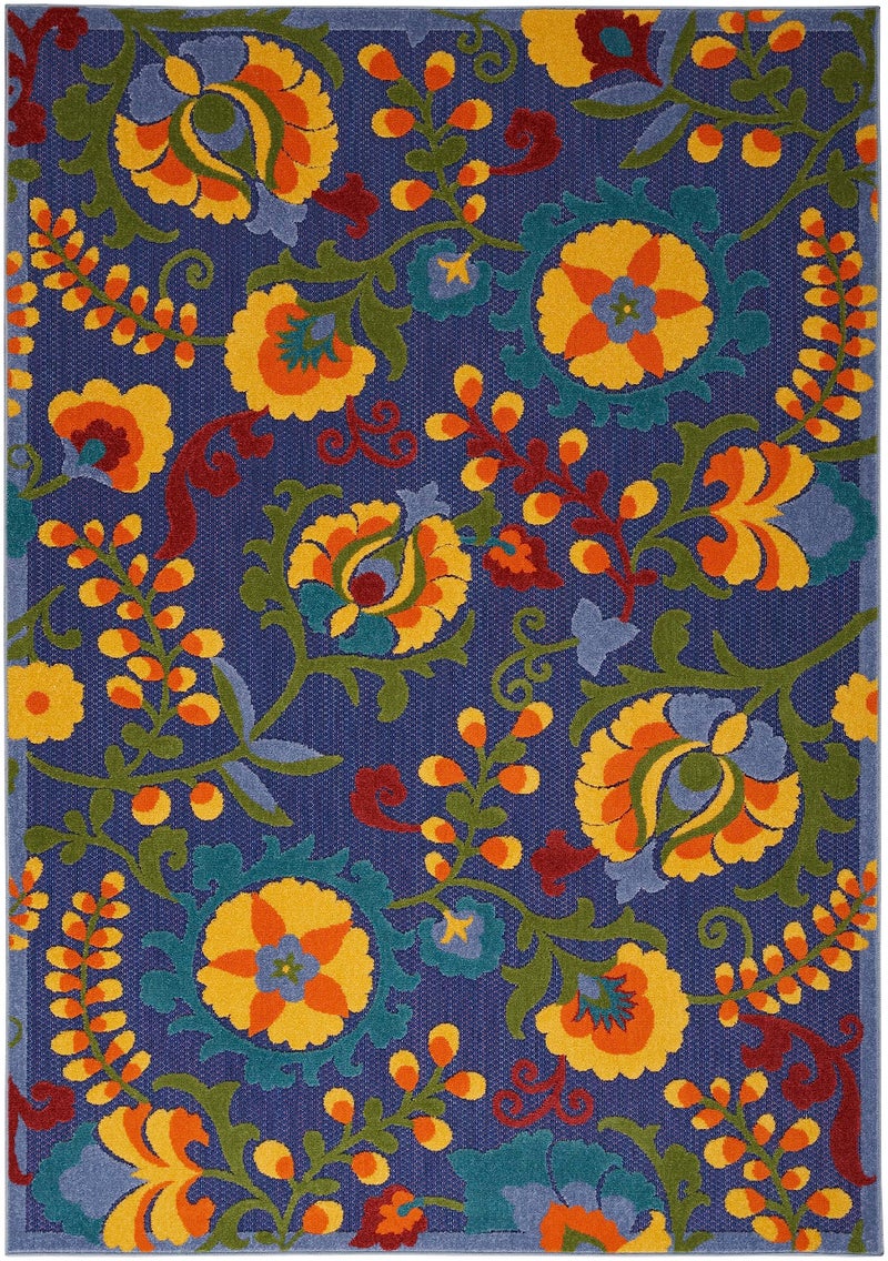 Nourison Home Aloha Navy Multicolor 3'6" x 5'6" Area Rug - Easy Clean, Non Shedding, Bed Room, Living Room, Dining Room, Kitchen (4' x 6') - Image 4