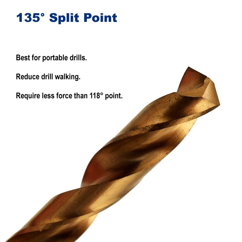 Drill Hulk Pack of 12, 3/16-Inch Titanium Nitride Coated Drill Bit, Premium M2 High Speed Steel, Jobber Length, for Metal, Plastic, Wood - Image 5