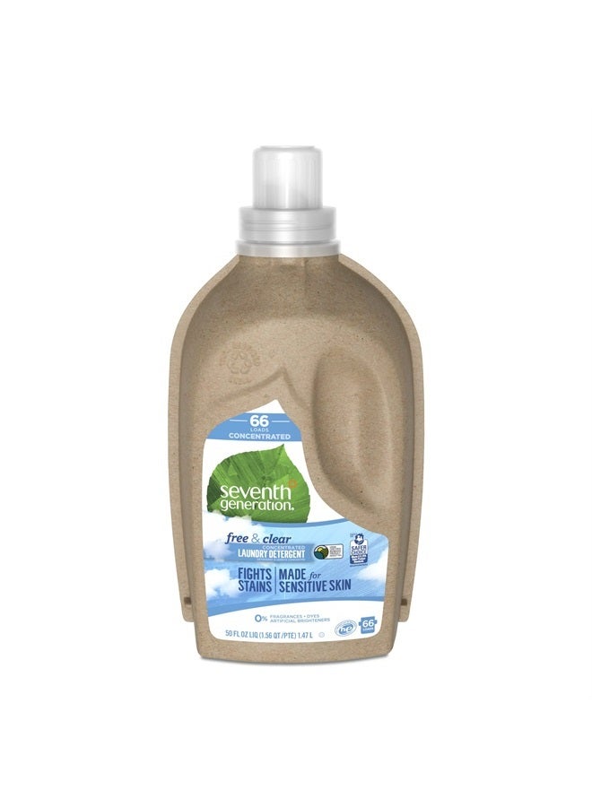 Seventh Generation منظف غسيل مركز، خالي من العطور، 66 غسلة، 50 أونصة سائلة (قد يختلف التعبئة) - Image 2