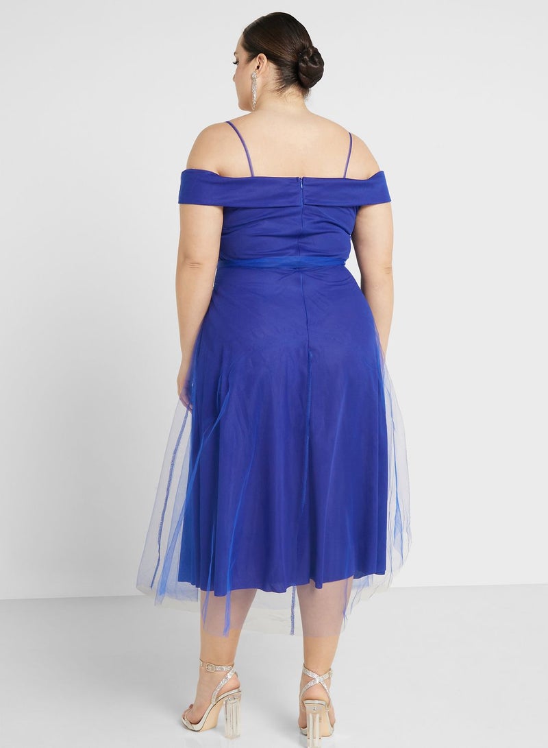 Ella Limited Curve Off-Shoulder Midi Dress - Image 2