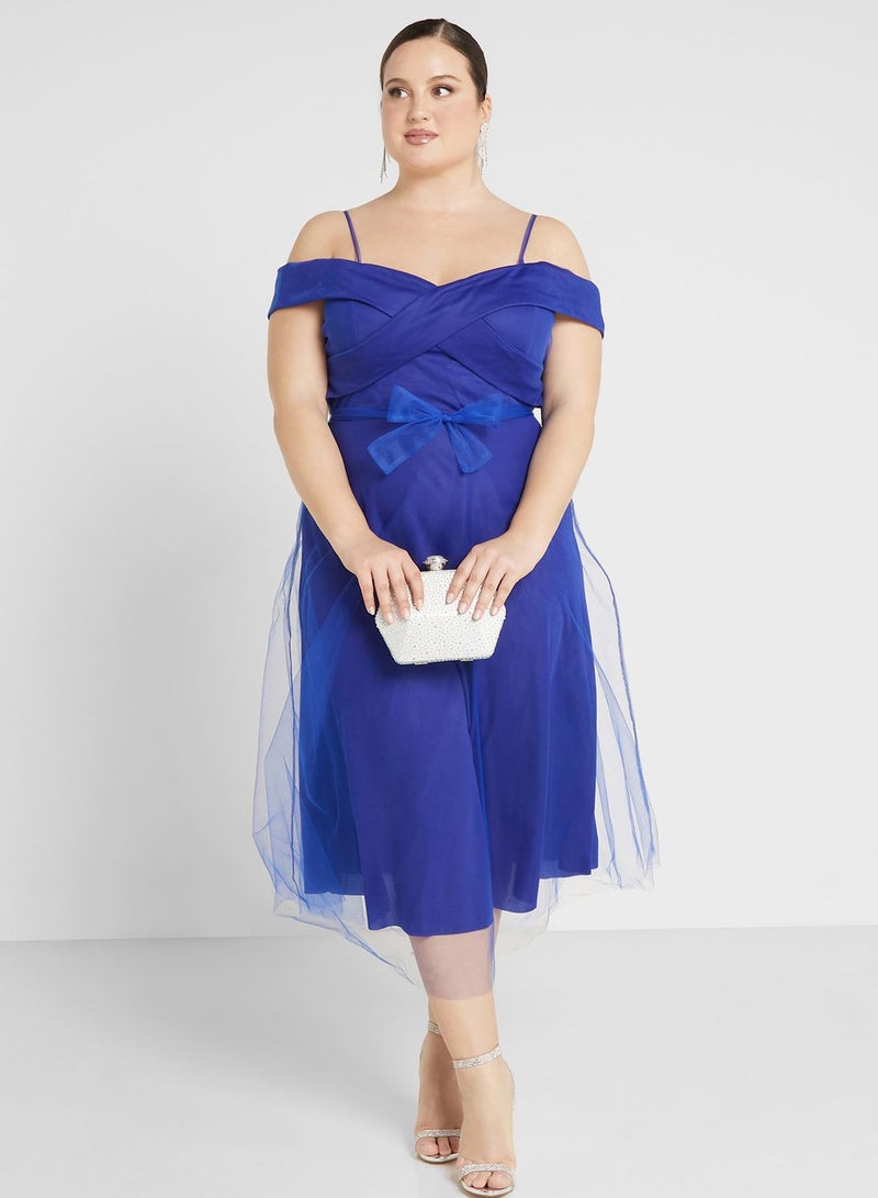 Ella Limited Curve Off-Shoulder Midi Dress - Image 4