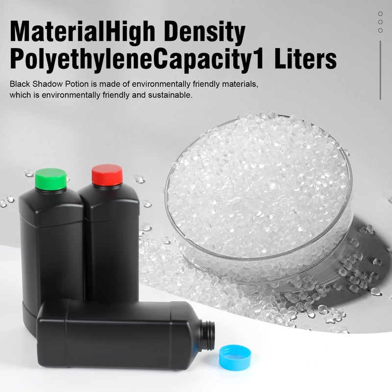 eTone 3x 1000ml Darkroom Chemical Storage Bottles Film Photo Developing Processing 1L - Image 4