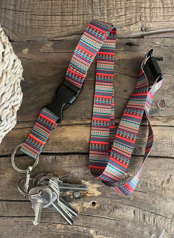 Limeloot Colorful Tribal Premium Lanyard With Breakaway Clasp and Flat Ring - Image 4