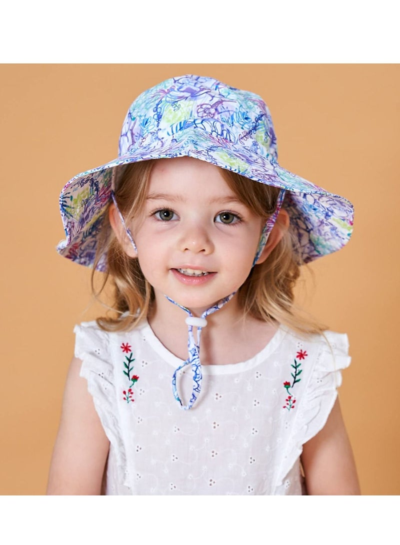 Summer Baby Sun Hat with Neck Ear Cover UV Protection Outdoor Beach Swimming Caps for Children M Size Anti UV Sunhat, for Boys and Girls 3-8 Years - Image 4