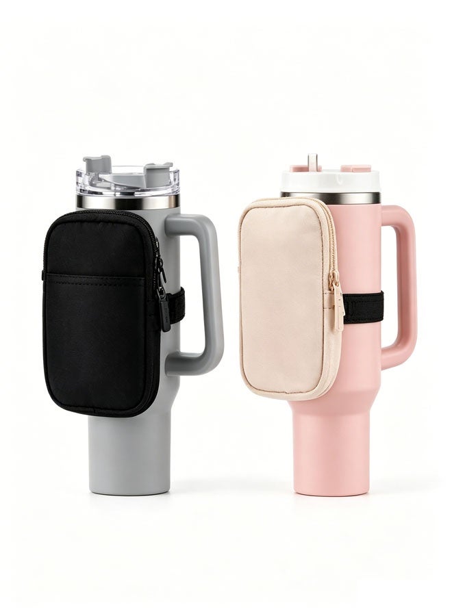 Bukela 40oz 30oz Water Bottle Pouch,Tumbler Bag for Cards,Keys,Phone,Gym Accessories,Pink - Image 1