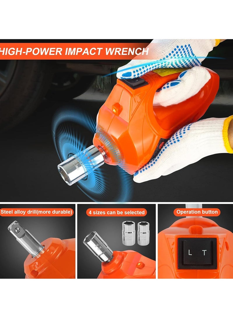 توبيز طقم جاك كهربائي LED 5T 4 في 1 من توبي - قوي، محمول ومصمم بشكل مثالي لمركبات G-Class والمركبات الثقيلة مع مجموعة أدوات تغيير الإطارات، يرفع الأحمال الثقيلة بسهولة وأمان. - Image 2