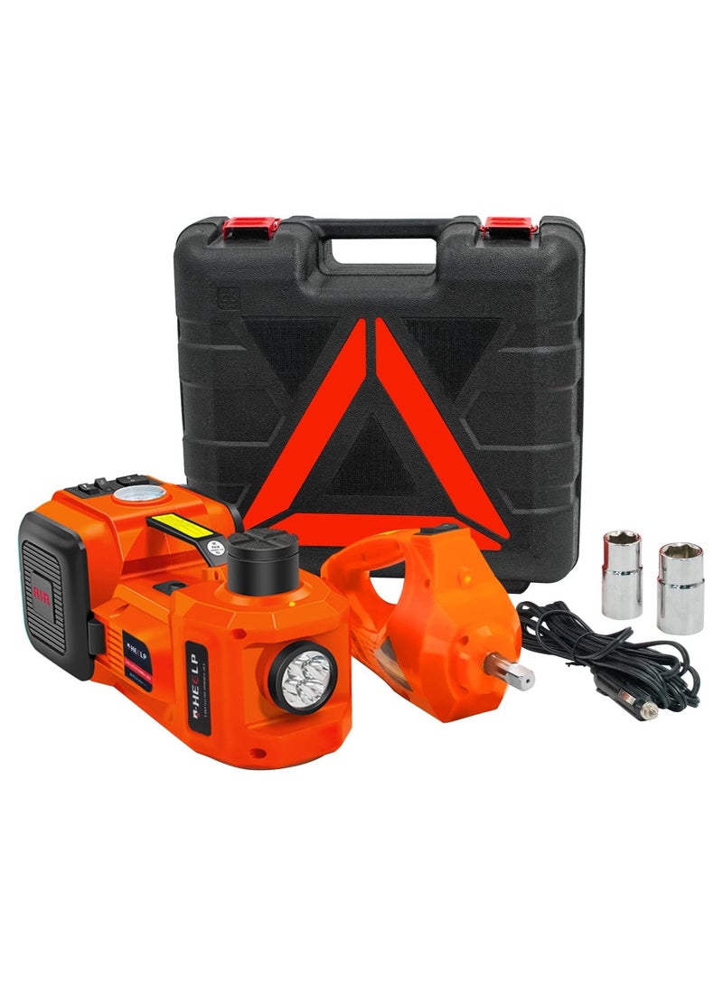 توبيز طقم جاك كهربائي LED 5T 4 في 1 من توبي - قوي، محمول ومصمم بشكل مثالي لمركبات G-Class والمركبات الثقيلة مع مجموعة أدوات تغيير الإطارات، يرفع الأحمال الثقيلة بسهولة وأمان. - Image 1