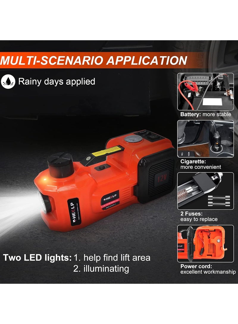 توبيز طقم جاك كهربائي LED 5T 4 في 1 من توبي - قوي، محمول ومصمم بشكل مثالي لمركبات G-Class والمركبات الثقيلة مع مجموعة أدوات تغيير الإطارات، يرفع الأحمال الثقيلة بسهولة وأمان. - Image 4