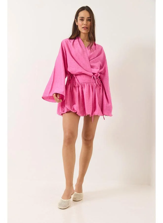 Ginger  Relaxed Fit Wrap Top & Skirt Coord Set for Women | Best Price UAE