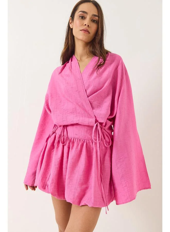 Ginger  Relaxed Fit Wrap Top & Skirt Coord Set for Women | Best Price UAE