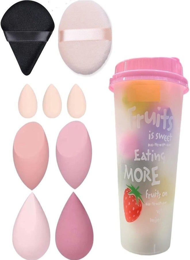 Gonegal Makeup Application with the Coke Makeup Sponge 7-Piece Puff Set in a Jar-4 Large and 3 Small Sponges With Round Puff And Triangle Sponge - Image 4