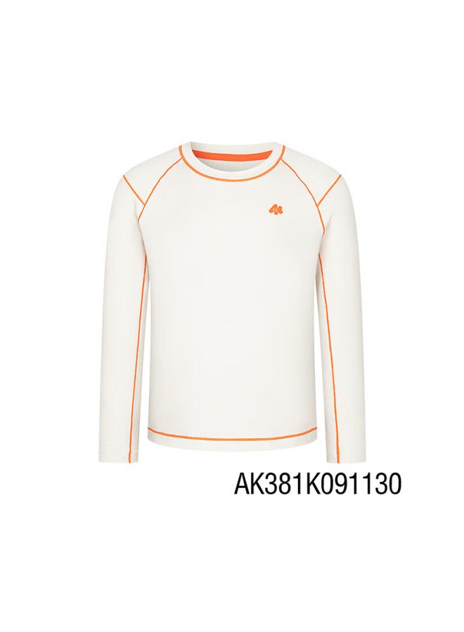 Aimer Kids Softshell Outerwear Lightweight Warm Sports T-shirt Light Warmth Vanilla White 150 - Image 4