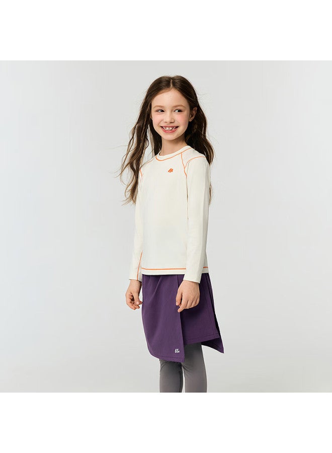Aimer Kids Softshell Outerwear Lightweight Warm Sports T-shirt Light Warmth Vanilla White 150 - Image 3