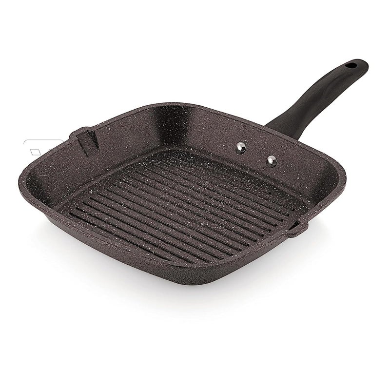 IDEAL PRIME IDEAL PRIME Heavy Duty Non Stick Aluminum Grill Pan Silicone Brush Combo Set Durbale Snadwich Pan Omplet Pan Brush Spatula CookWare Set Pack of 2  - Image 2