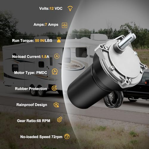 Hosile RV Rear Electric Stabilizer Jack Motor Compatible Lippert 337199 113407 352338 138445 369774 298707 178562 162307, Replaces #K01531A800 K01531-A800 K01285C800 K01285-C800 - Image 5