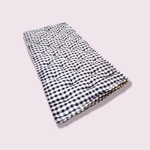 Deevine Craft 5-Inch Thick Soft Cotton Box Mattress | Medium Firm Single Bed Mattress with Pillow | Black and White (Super Queen (6X5ft or 72X60 Inches)) - Image 2