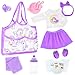 UNICORN ELEMENT Baby Doll Diaper Bag Set with 1416 Inch Doll Clothes and Accessories Included Bottles Pacifier Diaper Headband Best Gift for Kids - Image 2