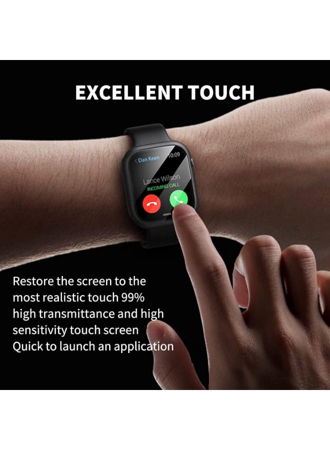 حافظة مع شاشة متوافقة مع ساعة Apple Watch Series 10/11 مقاس 46 مم، مصنوعة من مادة البولي كربونات الصلبة باللون الأزرق - Image 5