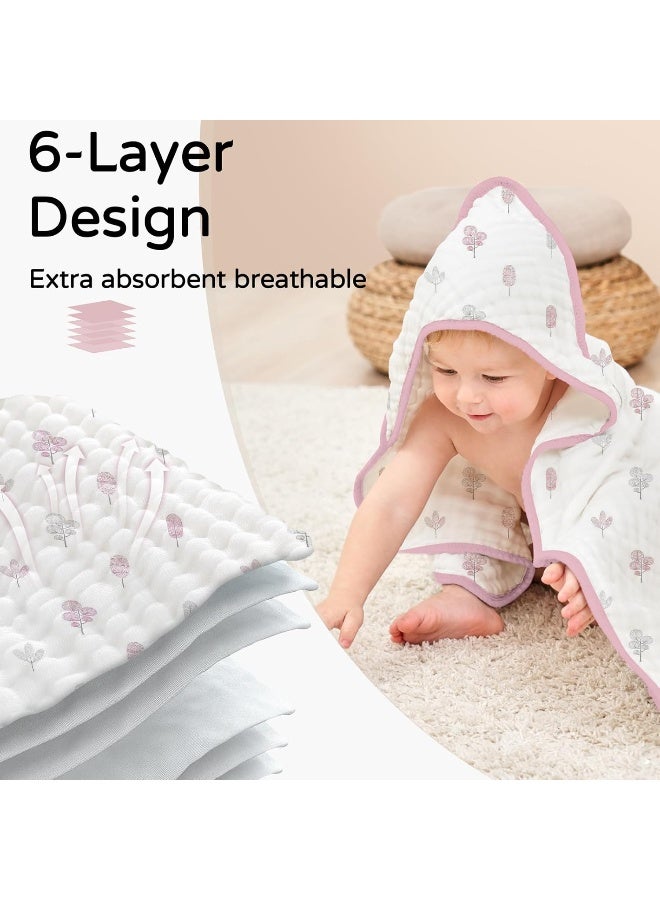 Yoofoss Hooded Baby Towels for Newborn 2 Pack - Image 4