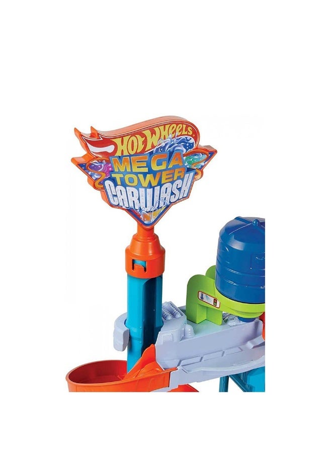Hot Wheels City Mega Tower Car Wash Playset - Image 2