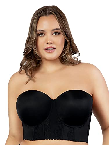 PARFAIT Elissa P50116 Women's Full Bust and Full Figure Strapless Longline Bra-Black-32E - Image 2