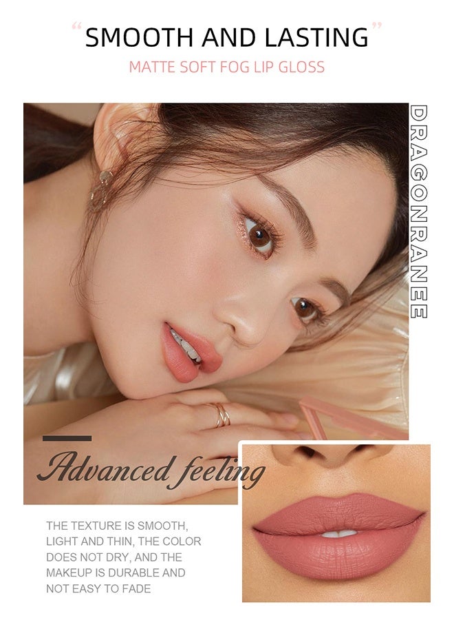 راني دراجون مجموعة أحمر شفاه نيود ماتي من مافي 3 قطع - أحمر شفاه مقاوم للماء يدوم طويلا كوب غير لاصق لا يتلاشى ملمع الشفاه - مجموعة بقع الشفاه الناعمة أقلام تلوين الشفاه سائل مكياج الشفاه للنساء - Image 3