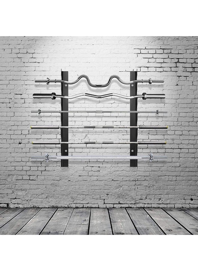 Protoner Olympic Barbell Rack Bar Storage, Weight rod Holder, Barbell Storage, Horizontal Barbell Wall Mount Bar Plate Storage Rack, Holds 5 Barbells, Holds - Image 1