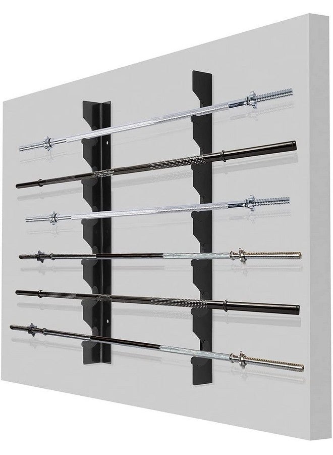 Protoner Olympic Barbell Rack Bar Storage, Weight rod Holder, Barbell Storage, Horizontal Barbell Wall Mount Bar Plate Storage Rack, Holds 5 Barbells, Holds - Image 2
