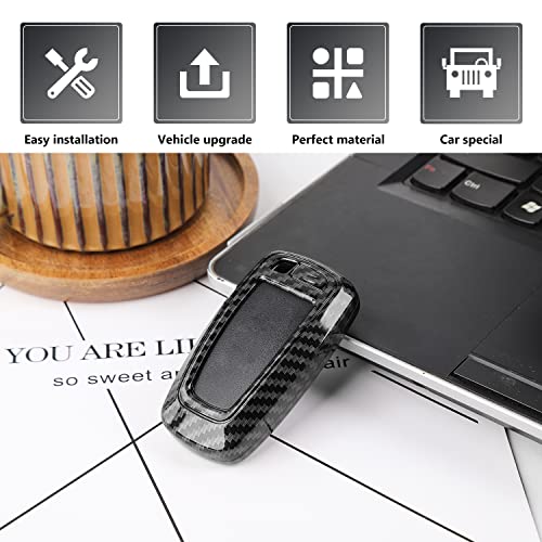 RAZPOY Key Fob Cover Shell, Key Case Cover Holder Protector Compatible with 2018-2023 Ford F-150 Explorer & 2021-2023 Ford Bronco & Bronco Sport, Carbon Fiber - Image 4