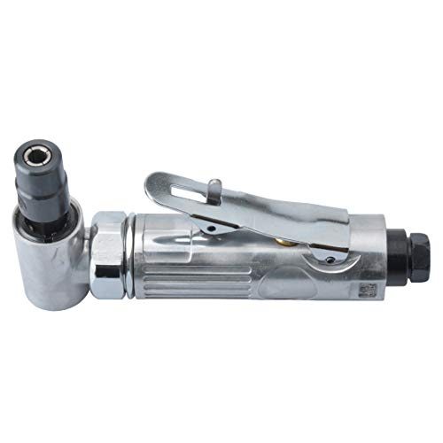 PROSHI 1/4-Inch 90° Angle Air Die Grinder, Mini Pneumatic Angle Die Grinder, Compact Air-Powered Grinder for Grinding, Polishing, Porting, and Deburring - Polished Finish - Image 5