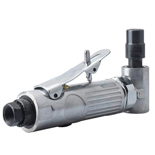 PROSHI 1/4-Inch 90° Angle Air Die Grinder, Mini Pneumatic Angle Die Grinder, Compact Air-Powered Grinder for Grinding, Polishing, Porting, and Deburring - Polished Finish - Image 4