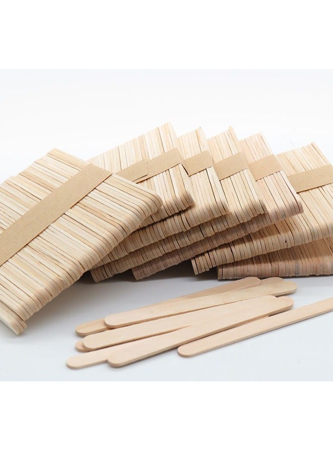 ZCM-HAPPY 500 Pieces Wooden Ice Cream Sticks DIY Handmade Beige 114x10x2 mm - Image 2