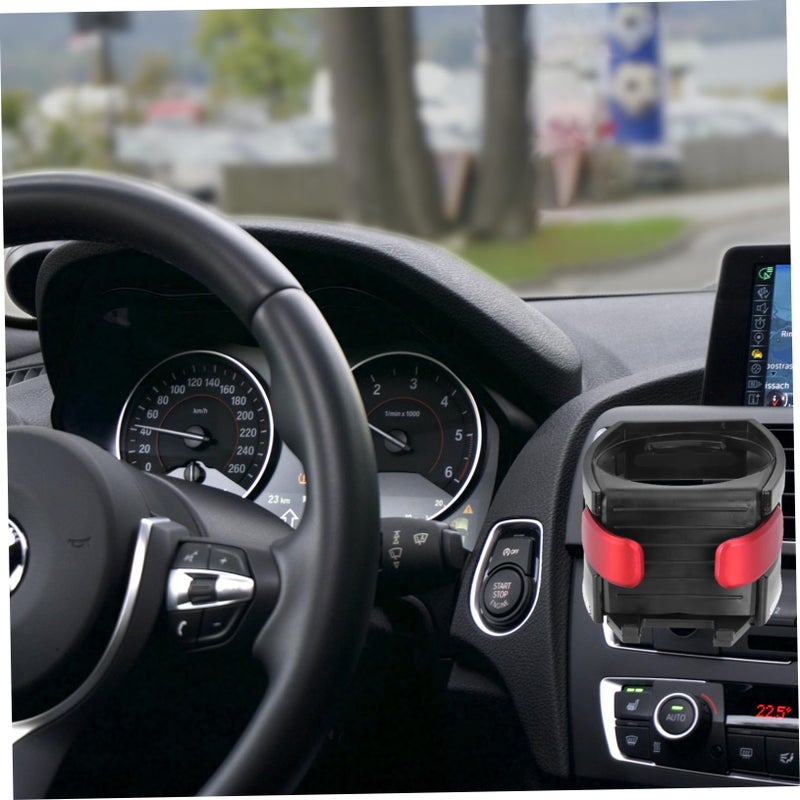 Black Car Phone Holder Cup Holder Mount with Air Vent Clip and Navigation Stand - Image 4