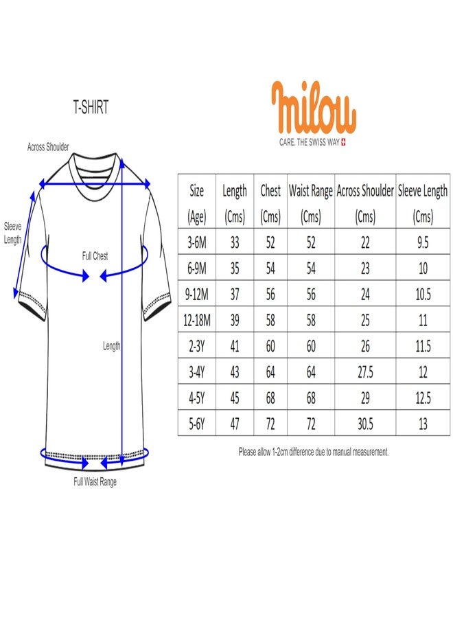 Milou Cotton Bio Washed Printed Short Sleeve T-Shirt - White - Image 3