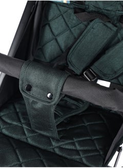 BABY PLUS Premium Comfort Baby Stroller - Lightweight, Foldable, Adjustable Seat, Retractable 3 Tier Canopy & Peek-A-Boo window, Ultimate Ease Baby Carriage for Infants & Toddlers, 0-4 Years (GREEN)  - Image 5