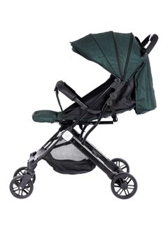 BABY PLUS Premium Comfort Baby Stroller - Lightweight, Foldable, Adjustable Seat, Retractable 3 Tier Canopy & Peek-A-Boo window, Ultimate Ease Baby Carriage for Infants & Toddlers, 0-4 Years (GREEN)  - Image 1