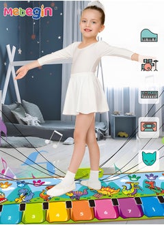 MEBEGIN Musical Play Mat with 10 Piano Keys and 8 Instrument Keys, Foldable Piano Dance Mat with Cartoon Patterns, Touch-sensitive Game Cushion, Multifunctional Educational Musical Toy for Kids Aged 3+, 110*36cm  - Image 4